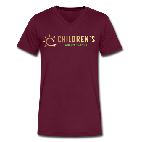 Men's V-Neck T-Shirt by Canvas - maroon